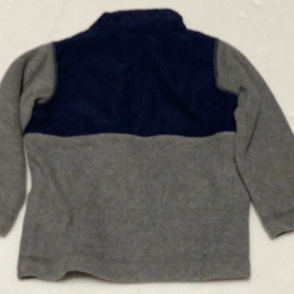 Carter’s‎ Grey Navy Bright Orange  1/2 Zip Fleece Pullover Top Jacket Shirt 18 M